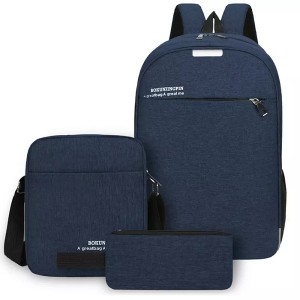 Sac à dos multifonction Durable pour voyage, sac à dos d'affaires pour hommes, ensemble de 3 pièces, sac à dos pour ordinateur portable avec chargeur USB