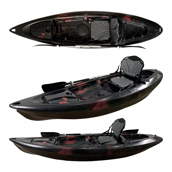 plastic kayak HA HO inflatable Pedal Drive kayak E nang le setulo sa aluminium bakeng sa ho ts'oasa lihlapi le ho hahlaula ho ts'oasa litlhapi ka kayak pedal