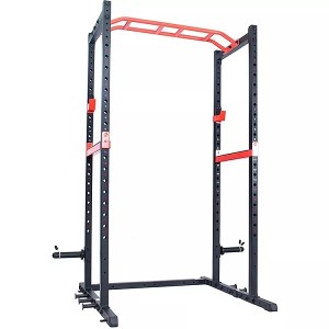 1000 Pund Kapacitet Bodybuilding LAT Pull Down Bar Justerbar Vægtløftning Squat Rack Multifunktion Power Cage