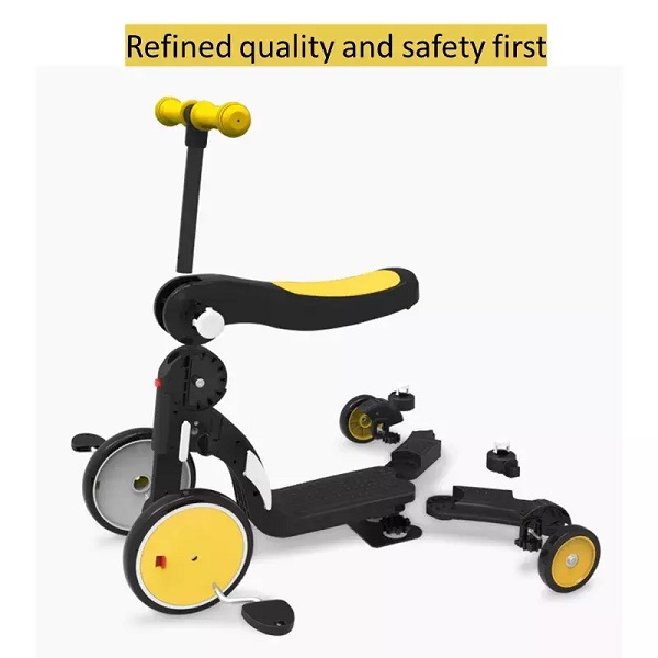 Scooter plegable 5 en 1 para nenos de tres rodas para nenos