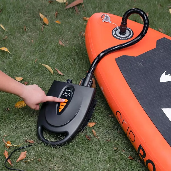 Bomba eléctrica de inflado e desinflado de alta presión BURBANK, aforro de tempo e esforzo, bomba de aire para Kayak Stand Up Paddle Board