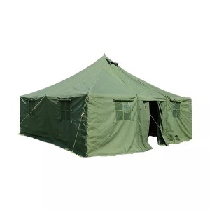 QX – tente verte personnalisée en usine pour 10 à 50 hommes, imperméable, pour camping d'hiver, en plein air, en toile