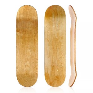 31*8 Intshi Ihoseyili Oem Plain Blank Skate Board 7 Ply Wood Decks Skateboard