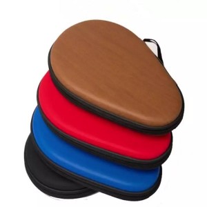 EVA Packing Case Panalipdi ang Pingpong Table Tennis Racket Case Print Bag-ong Waterproof Leather nga adunay Zipper Shockproof Custom Silk Hot