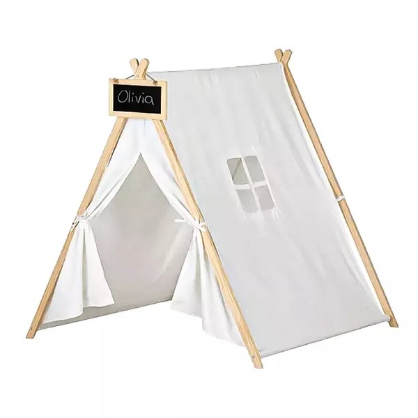 South Shore Sweedi Cotton Play Tent Cotton Wood Triangle Kids Tent Sale Mga Bata Solid nga Kolor sa Outdoor Indoor Entertainment 160