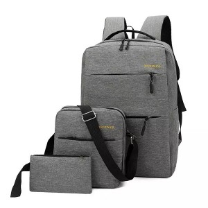 Moda Unisex Sırt Çantası erkek ve kadın Bilgisayar sırt çantası Üç adet Seyahat Çantası Büyük Kapasiteli Yüksek Öğrenci Okul Çantası