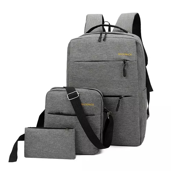 Moda unissex mochila masculina e feminina computador mochila três peças saco de viagem grande capacidade alta estudante saco escolar