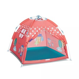 एक-बटन द्रुत-खुला बच्चाहरूको तम्बू पोर्टेबल फोल्ड गर्न मिल्ने इनडोर र आउटडोर केटाहरू र केटीहरू राजकुमारी बेबी बच्चाहरूको कोठाका खेलौनाहरू