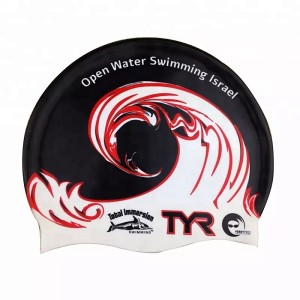 Logo Custom Printed Olahraga Nyilem Waterproof Silicone Swimming Cap