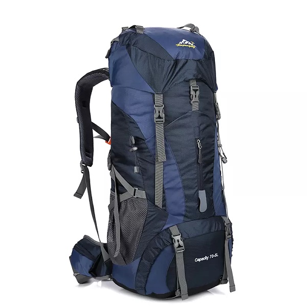 Mochila para senderismo al aire libre, mochilas de nailon de 70L, mochila de hidratación para viajes, acampada y senderismo con gran capacidad