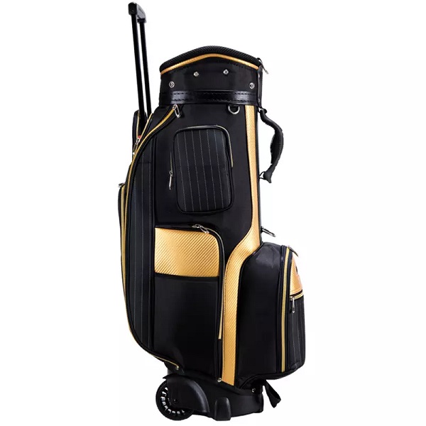 Bolsa de golf con soporte de coiro impermeable de alta calidade