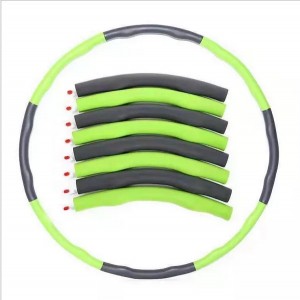 Abnehmbarer Fitness-Hula-Hoop-Reifen im Großhandel, gewichteter Hula-Hoop-Ring zur Gewichtsreduktion bei Erwachsenen
