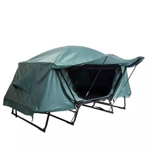 Divvietīga ūdensizturīga pārnēsājama augstas kvalitātes Oksfordas auduma āra kempinga telts