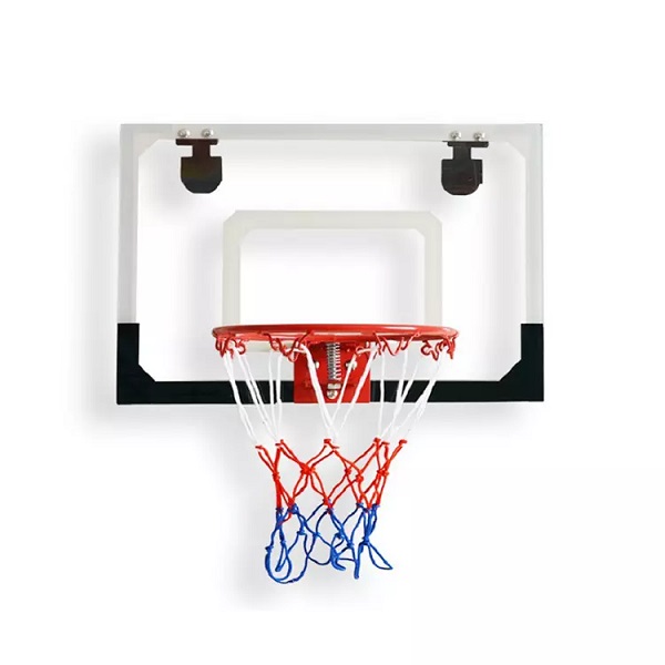 Soporte de baloncesto e aro Marco de baloncesto transparente Estante de baloncesto colgante para nenos para interior
