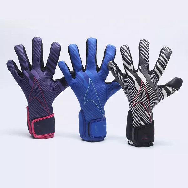 የግብ ጠባቂ ጓንቶች በአዲስ ዲዛይን የስፖርት እቃዎች ፕሮፌሽናል ግብ ጠባቂ ጓንቶች Sublimation Printing Goalkeeper Gloves