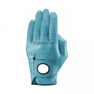 ถุงมือกอล์ฟระบายอากาศหนัง Cabretta สีเต็มรูปแบบนุ่มกีฬาถุงมือกอล์ฟโลโก้ที่กำหนดเอง