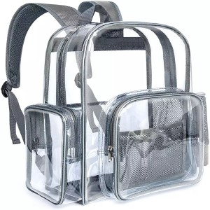 Прозрачный рюкзак Большой прозрачный прочный рюкзак с усиленными лямками Прозрачный дорожный рюкзак