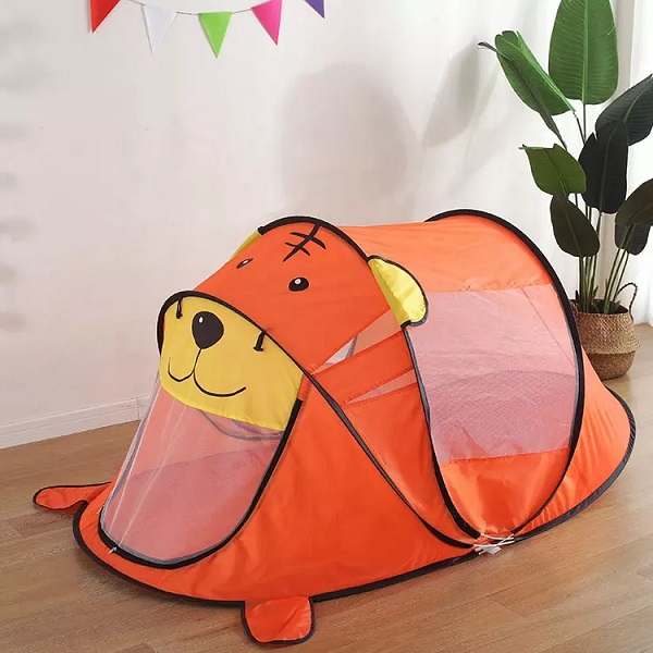 2022 Wholesale Foldable Children's Cartoon Bear Pop Up Toy Tents Teepee ea Toy ea Bana ea ka Hare le ea Kantle
