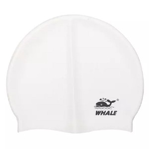 Wholesale WHALE White Color Swimming Cap Mix Mga Kolor 100% Silicone CAP-103