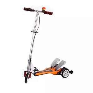 Bana ba nang le mapheo a mabeli bana ba Aluminium Alloy Tricycle Frog Wing Flyer foot step dual pedal scooter