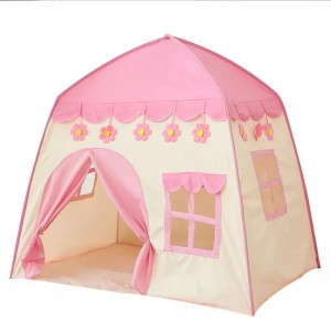 Princess Tent Girls Large Playhouse Kids Castle Bapala Toy ea Tente Bakeng sa Bana Lipapali Tsa Ka Hare le Ka Ntle Bana Bapala Tente