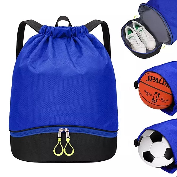 Factory Customized Water Basketball Backpack Swim Fitness Sports Gym Sack Drawstring Bag Chikwama chamasewera chikwama