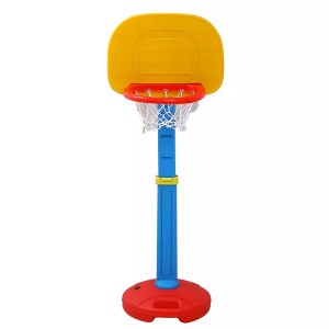 Ring basket plastik mini yang dapat dilepas dan dapat disesuaikan untuk anak-anak balita dalam ruangan anak-anak portabel dudukan bola basket plastik bayi untuk dijual