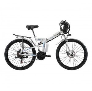 Bicicleta elétrica adulta de 26 ″ Motor 350W 36V 10Ah Bateria removível Bicicleta elétrica dobrável City Road 20MPH Commuter Bicicleta elétrica de montanha com suspensão total