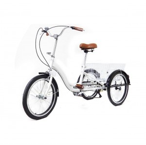 20″ Trehjuling Vuxen Trehjuling Vuxen Cykel Pedalcykel Utomhussportshopping