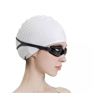 Силиконска капица за купање Удобна капа за купање идеална за коврџаву кратку средње дугу косу, капа за пливање за жене и мушкарце, капе за туширање