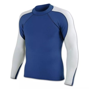 උසස් තත්ත්වයේ අභිරුචි මුද්‍රිත පිරිමි පිහිනුම් කමිස දිගු අත් UPF50+ කිමිදුම් Rash Vest Fit Top T-shirt Surfing Rash Guard