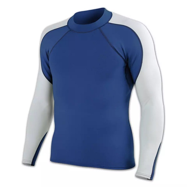 Højkvalitets brugerdefineret trykt badetrøje til mænd med lange ærmer UPF50+ Dykkerudslætsvest Fit Top T-shirt Surfing Rash Guard