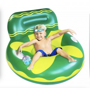 Foldable Backrest Float PVC Inflatable Swimming Pool Float Lounge Chair Floating Bed at Sofa