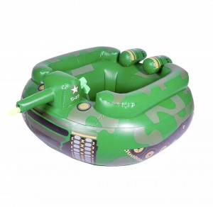 Ardhja e re e vitit 2022 Water Play Noton inflatable tank me pistoletë uji në erë Pool Toy Swim