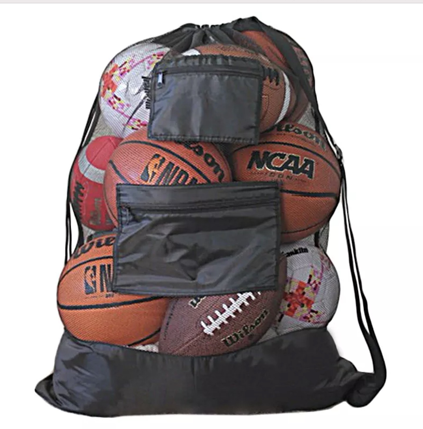 Çanta basketbolli me fije vizatimi me shitje të nxehtë në Amazon Çantë me top futbolli tepër të madh me çantë marshimi me rrip supe të rregullueshme për futboll