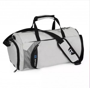 Bolsas de ximnasia deportivas impermeables de gran capacidade personalizadas, bolsas de viaxe para homes e mulleres con compartimento para zapatos