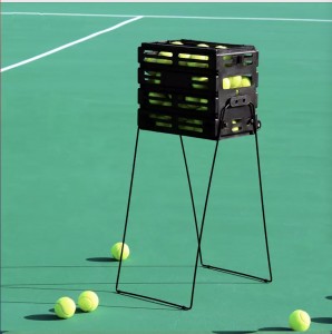 Veľkoobchodný továrenský ekologický plastový prenosný zberač tenisových loptičiek odnímateľný zásobník na tenisovú násypku skladovanie 72 ks loptičiek
