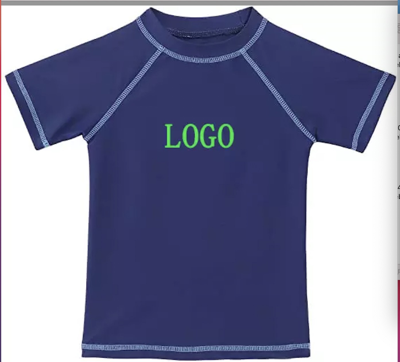 ຂາຍສົ່ງ Custom Logo Uv Protection Rash Guard Shirts Boys Girl Short Sleeve Rashguard Swim T-shirts Top