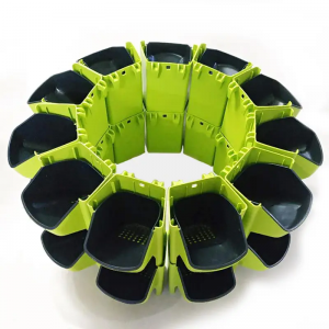 चल बिरुवा पर्खाल हरियो बाल्कनी तरकारी रोपण भाँडो राल प्लास्टिक संयोजन फूल भाँडो