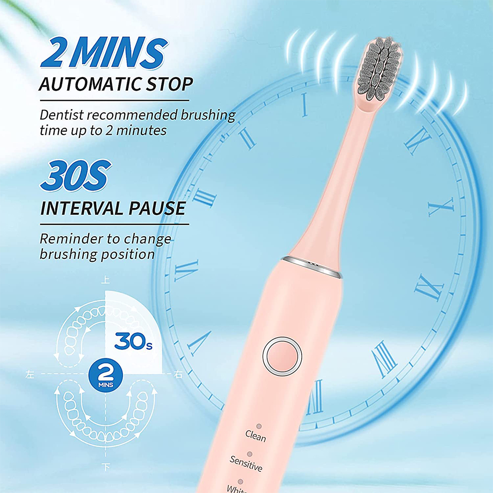 I-PCA1101 I-Sonic Electric Power Toothbrush enezinhloko zebhulashi ezishintshayo 38000VPM