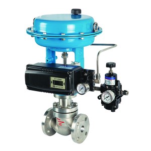 Pneumatic small flow control valve for dropping reaction processing