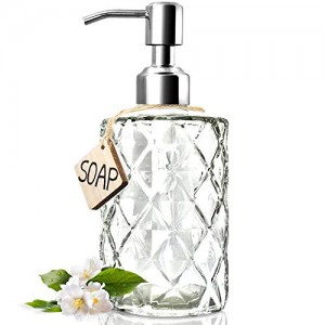 Best Price for Car Perfume Bottle Factory - Diamond Design 12 Oz Glass Soap Dispenser –  H...