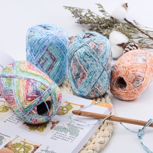 1/3.8NM 100% Mercerized silky cotton yarn Hand crochet yarn
