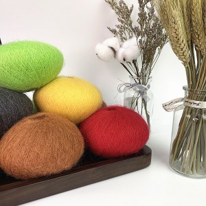 HIgh Quality OEM 100% Yak Yarn Manufacturers - 1/13NM newest superfine Nature Angora Mohair Wool for Knitting Mohair Brushed Yarn   – Hoyia
