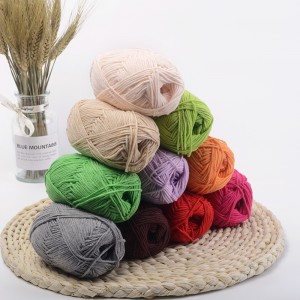 4/12NM DIY knitting 4ply milk cotton yarn para sa bata