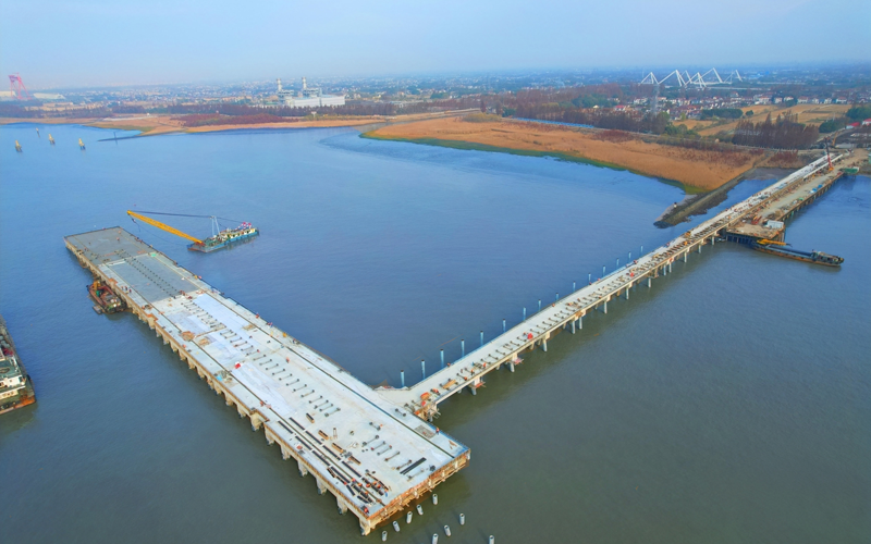 Estação de abastecimento marítimo de Chongming GNL em terra