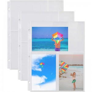 Պատվերով պլաստիկ PP 4×6 դյույմ գրպանի լուսանկարների փոխարինման ներքին էջեր