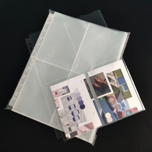 A4 Binder 4 Pocket Photo Storage Book Soavan'ny carte postale