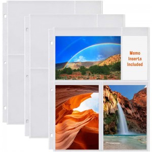 Прилагођене пластичне ПП 4×6″ унутрашње странице за замену џепних фотографија