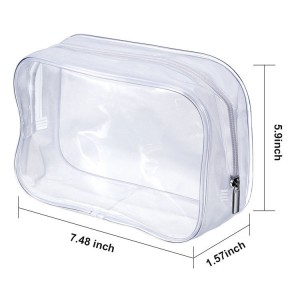 Custom designs PVC ເຄື່ອງສໍາອາງແຕ່ງຫນ້າ Zipper Bag Pouch